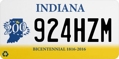 IN license plate 924HZM