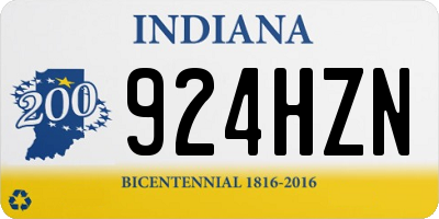 IN license plate 924HZN