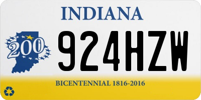 IN license plate 924HZW