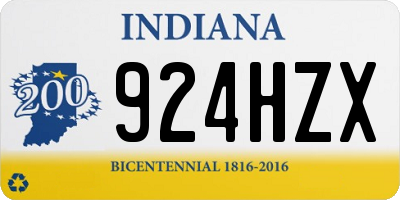 IN license plate 924HZX