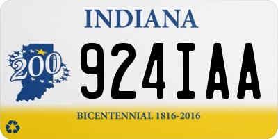 IN license plate 924IAA