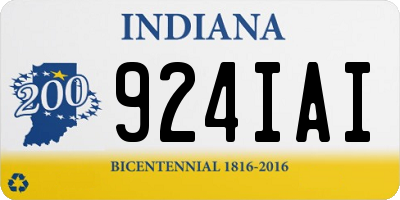 IN license plate 924IAI