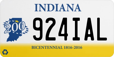 IN license plate 924IAL