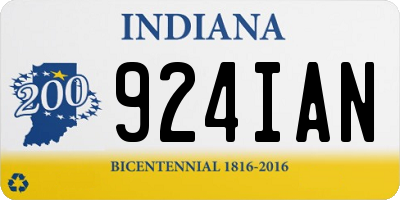 IN license plate 924IAN