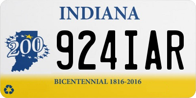 IN license plate 924IAR