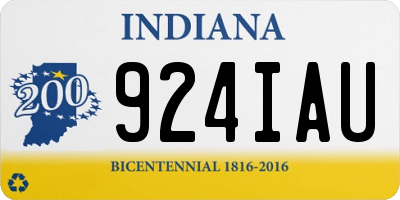 IN license plate 924IAU
