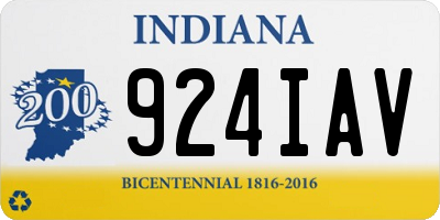 IN license plate 924IAV