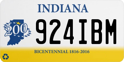 IN license plate 924IBM