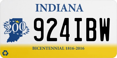 IN license plate 924IBW