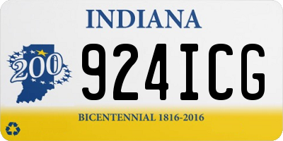 IN license plate 924ICG