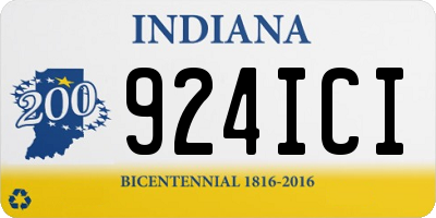 IN license plate 924ICI