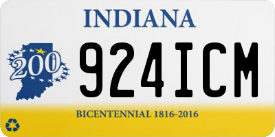 IN license plate 924ICM