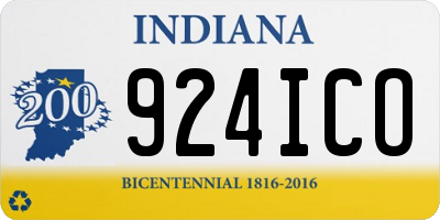 IN license plate 924ICO