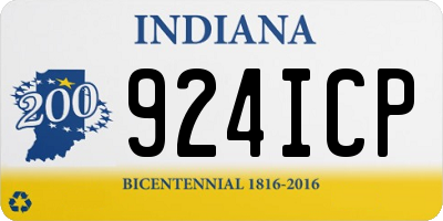 IN license plate 924ICP