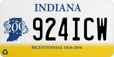 IN license plate 924ICW