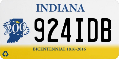 IN license plate 924IDB