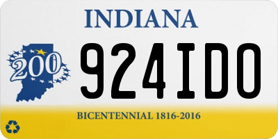 IN license plate 924IDO