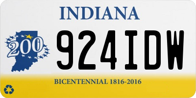 IN license plate 924IDW