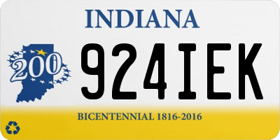 IN license plate 924IEK