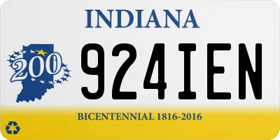 IN license plate 924IEN