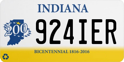 IN license plate 924IER