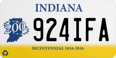 IN license plate 924IFA