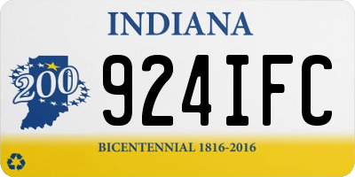 IN license plate 924IFC