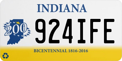 IN license plate 924IFE