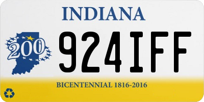 IN license plate 924IFF