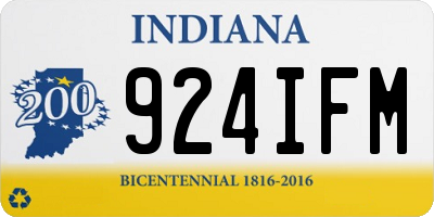IN license plate 924IFM