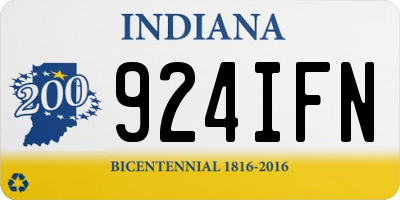IN license plate 924IFN