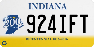 IN license plate 924IFT