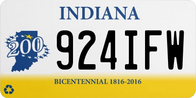 IN license plate 924IFW