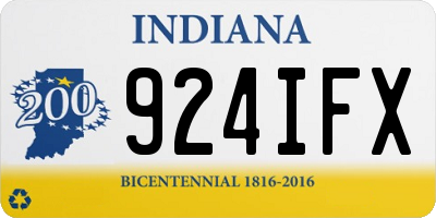 IN license plate 924IFX