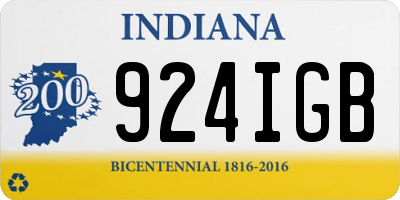 IN license plate 924IGB