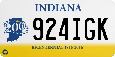 IN license plate 924IGK
