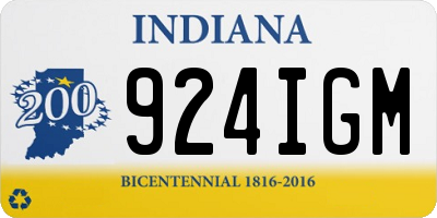 IN license plate 924IGM