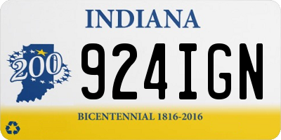 IN license plate 924IGN
