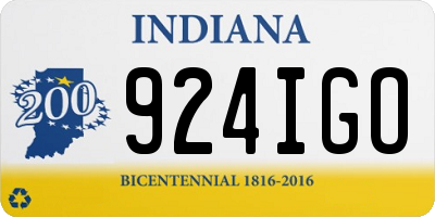 IN license plate 924IGO