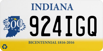 IN license plate 924IGQ