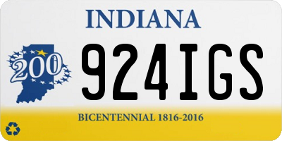 IN license plate 924IGS