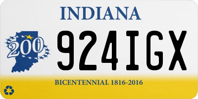 IN license plate 924IGX