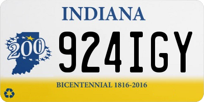 IN license plate 924IGY