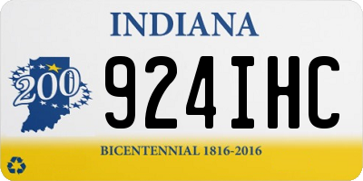 IN license plate 924IHC