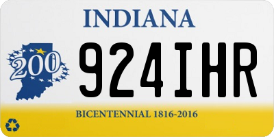 IN license plate 924IHR