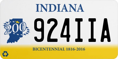 IN license plate 924IIA