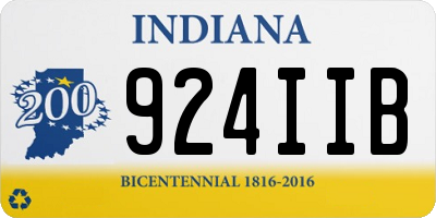 IN license plate 924IIB