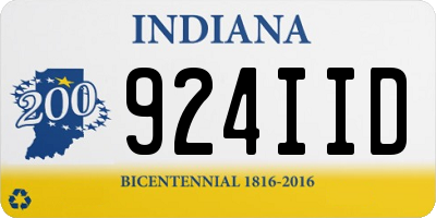 IN license plate 924IID