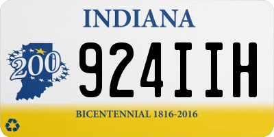 IN license plate 924IIH