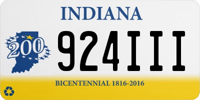 IN license plate 924III